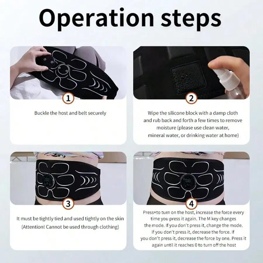 Electronic Muscle Stimulator Abs Stimulator Muscle Toner Ab Machine Trainer For All Body Strength Training Workout Equipment