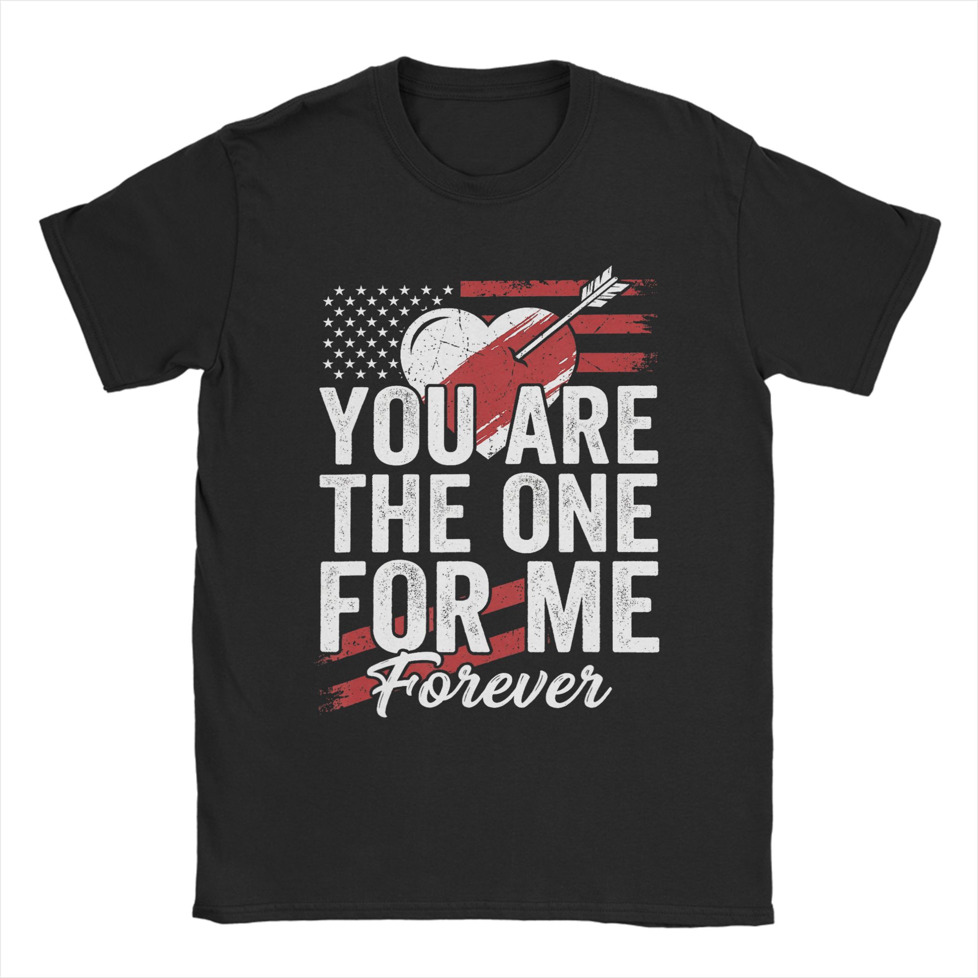 Оверсайз футболка Летняя Ты тот, кто мне нужен Сердце Трендовые футболки 100% Хлопок Футболка для Мужчин Y2K Веселая Большая Одежда S