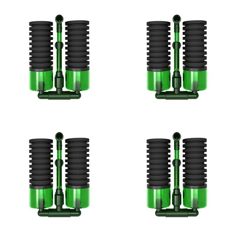 Premium-4X S Double Head Water Filter Aquarium Fishtank Sponge Water Filter Air Pump Fish Tank Cleaning Filter