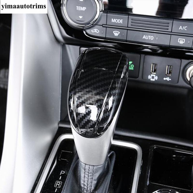 Window Lift Button / Pillar A Fame / Water Cup Panel Cover Trim For Mitsubishi Eclipse Cross 2018 - Carbon Fiber Accessories