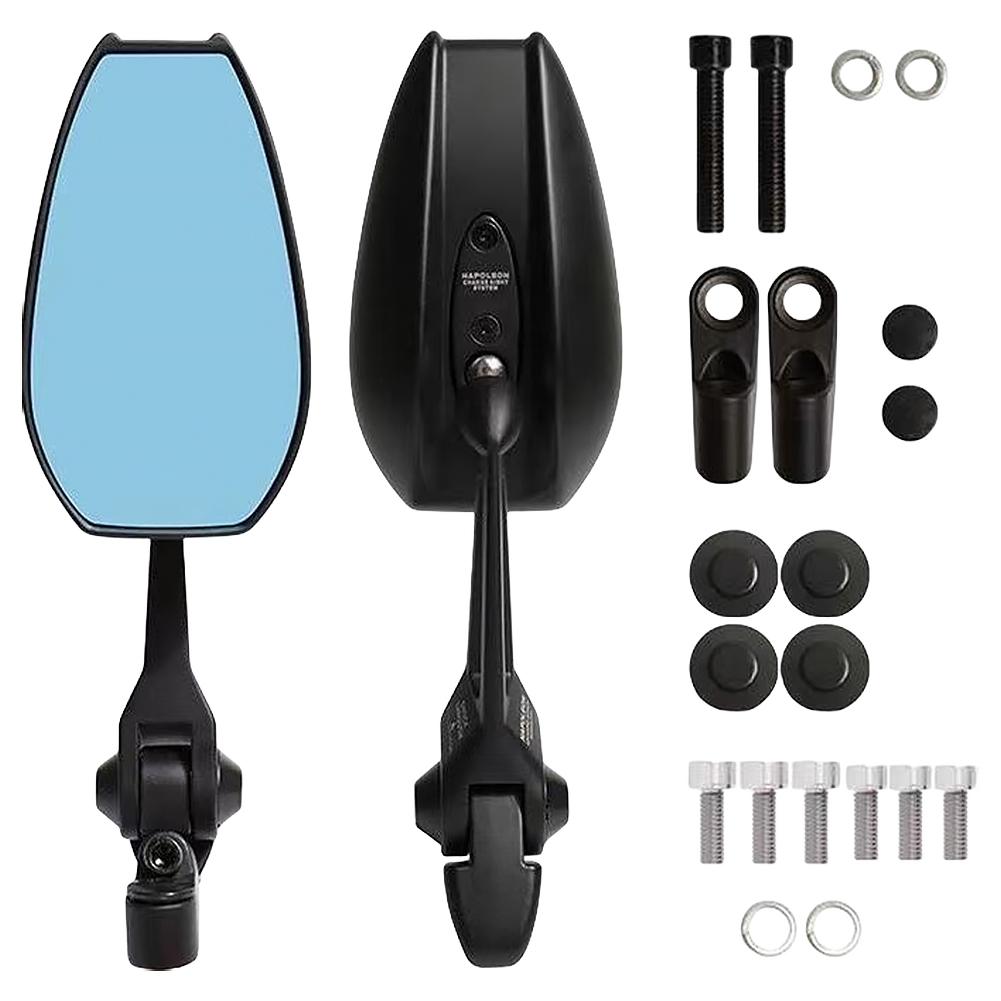 

2 шт. зеркала заднего вида для мотоцикла с белыми/синими линзами, антибликовые зеркала заднего вида для руля мотоцикла, для уличных велосипедов, мотоциклов небесно-голубой