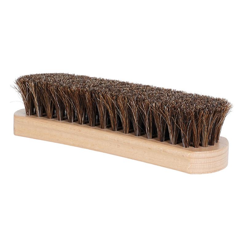 Beech Wood Horsehair Shoe Brush for Leather Care - Soft Bristles