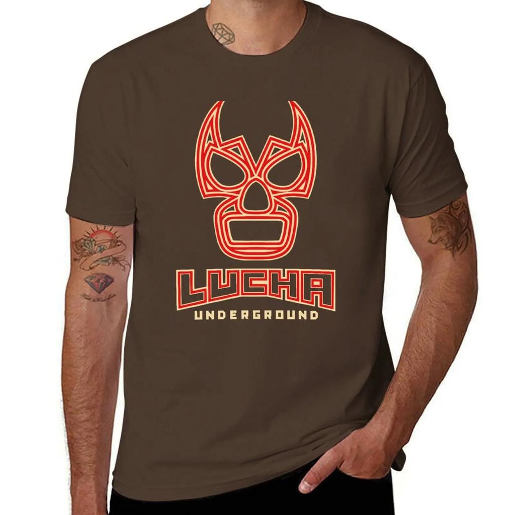 Lucha Underground Mascara T-shirt grafica sportiva sublime felpa T-shirt unisex casual alla moda