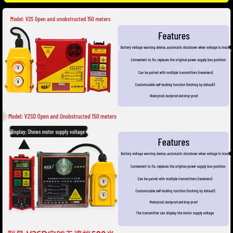 220V/380V Wireless Remote Electric Hoist Motor for Small Overhead Crane/Winch