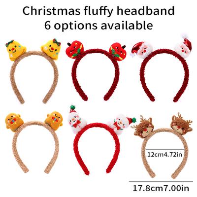 Christmas Headband Santa Claus Snowman Deer Antlers Headband Children's Holiday Party Decorations Atmosphere Sense Props