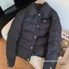 Korean Style Women’s Black Quilted Jacket with Turn-Down Collar - Winter 2025 Fashion, Versatile & Loose Fit