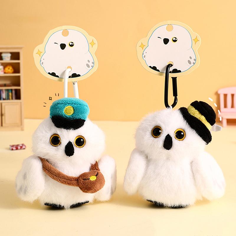 Roztomilý kreslený sova plyšový přívěsek na klíče zábavná novinka sova plyšový přívěsek na klíče kreativní batoh dekorace příslušenství dárky