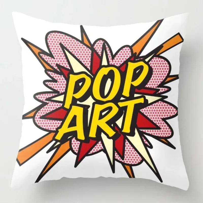 Cartoon Buchstaben Graffiti Kissenbezug Zuhause Schlafzimmer Wohnzimmer Sofa Kissenbezug Mietdekoration Dekorative Kissenbezug