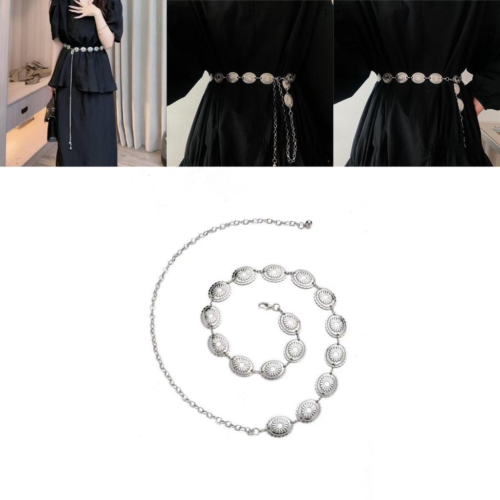 Simple Yet Fashionable Metal Chain Waist Belt For Women Versatile For Skirts And Outfits