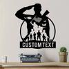 Custom Soldier Silhouette Metal Wall Art Sign, Personalized Military Gift for Army Police, USA Retro Tin Sign