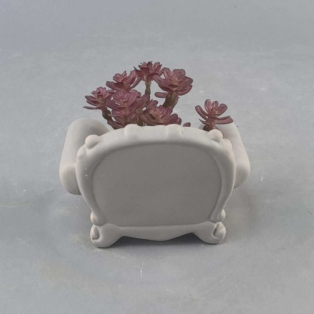 אדנית קרמיקה מיני בצורת ספה יצירתית, קישוט לבית, קישוט כניסה בעבודת יד קרמית