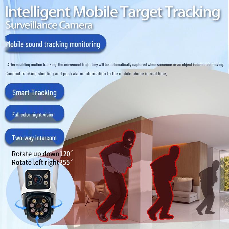 Outdoor Dual-Lens Night Vision HD Security Camera
