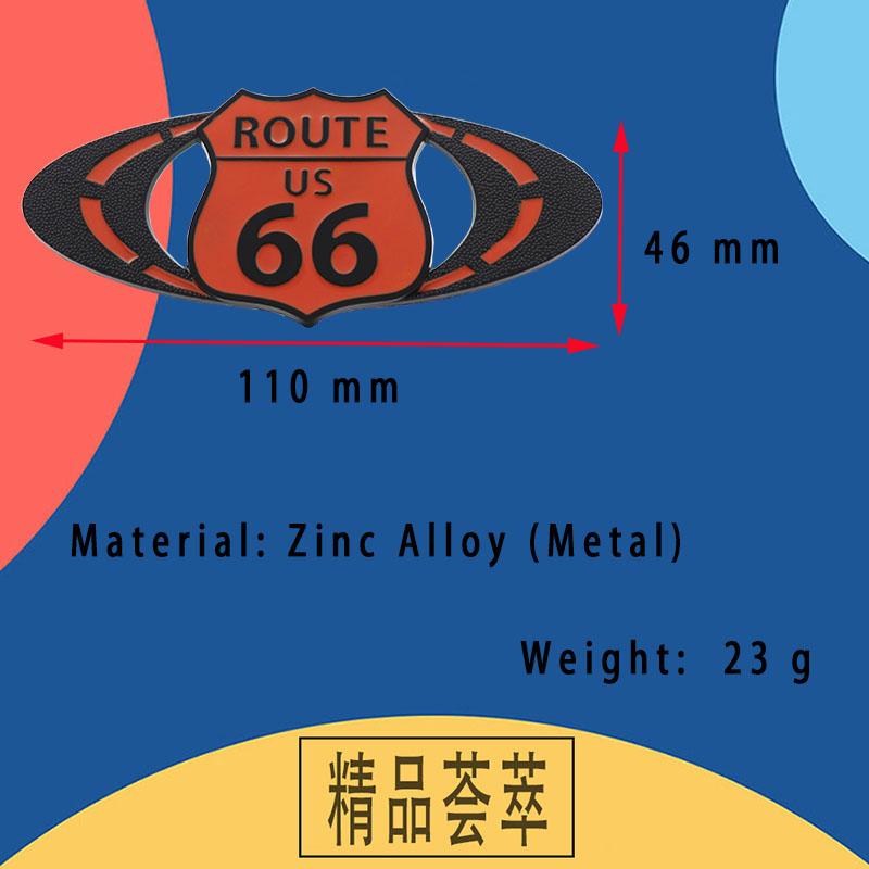 3D Premium ROUTE US 66 pro univerzální auta Moto Bike Dekorativní kapota auta Blatník kufr Zadní kapota Štítek Odznak Nálepka