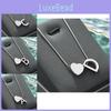 Fashionable Titanium Steel Snake Chain Heart Necklace With Alphabet Charm For Women