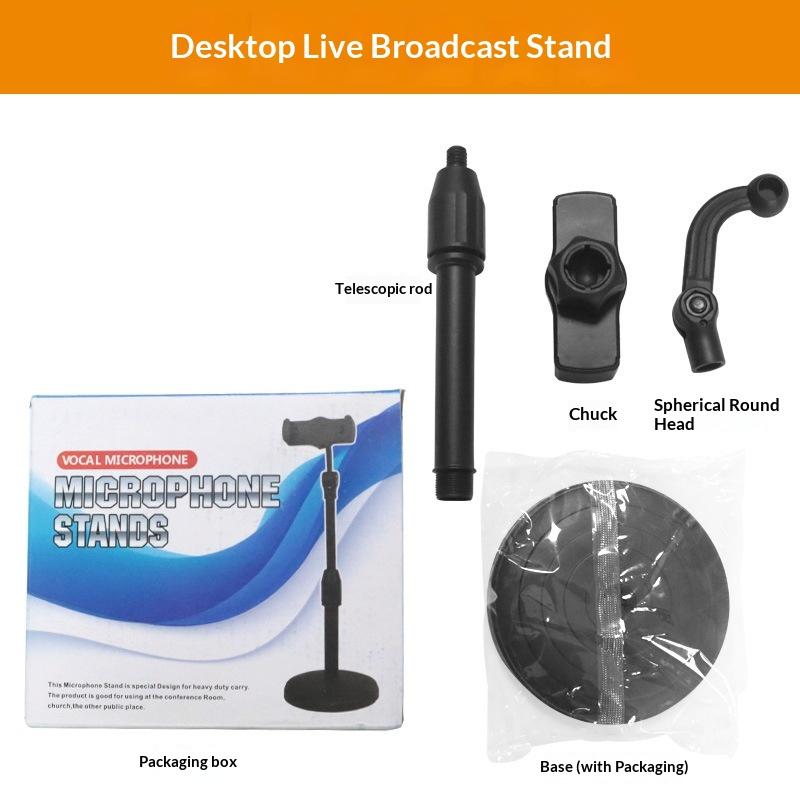Table Microphone Stand Bracket Adjustable Desk Microfno Support Micro Mount Desktop Mic Holder Accessories For Live Broadcast