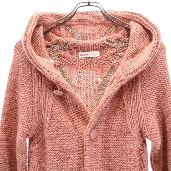 Ne-net Long sleeve Knit long cardigan 2 Pink Hoodie Women Used