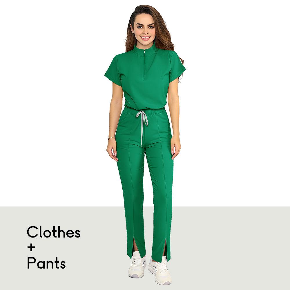 Unisex Short-Sleeve Medical Uniform Set: Handwashing, Doctor, Surgical, Dental, Hospital, Nurse Gown.