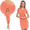 Women's Cotton Tube Dress Coral Above Knee Women's MORAJ S Coral