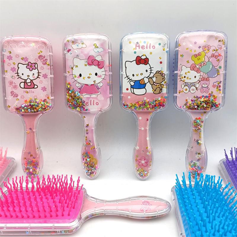 Colorful Cartoon Bristle Air Cushion Comb - High-Value, Transparent Massage Comb