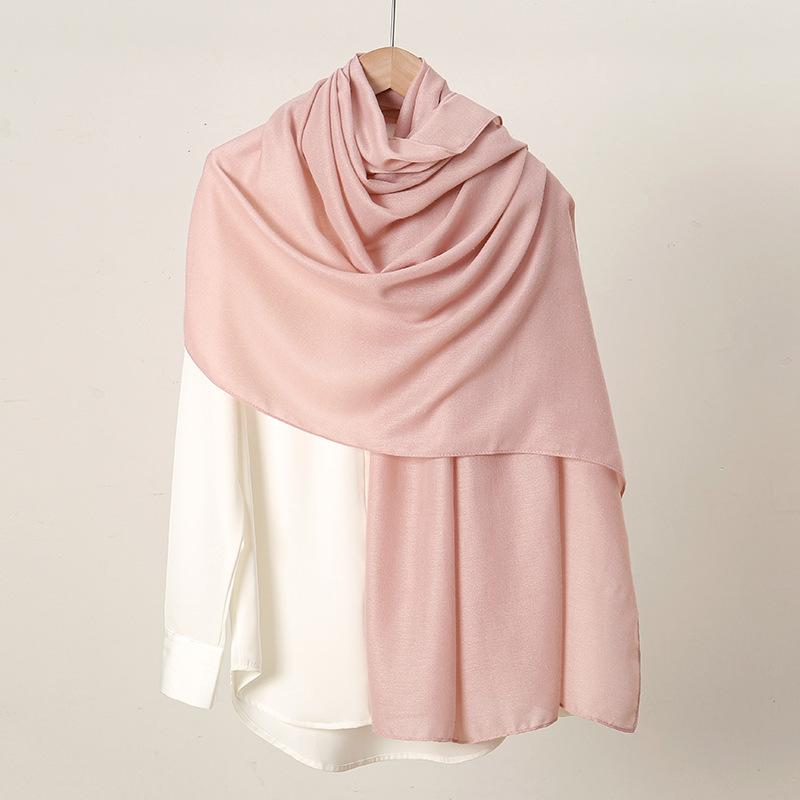 Autumn and winter hot-selling new monochrome linen women's scarf popular solid color cotton and linen feel long towel