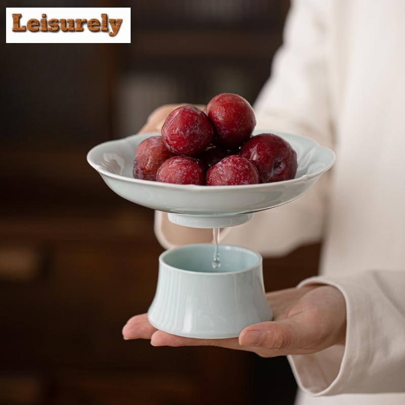 Čínské příznivé mraky Odkapávací misky na ovoce Vintage talíř na pečivo Stojan na dort Servírovací podnos na candy bar Dekorace čajového servisu