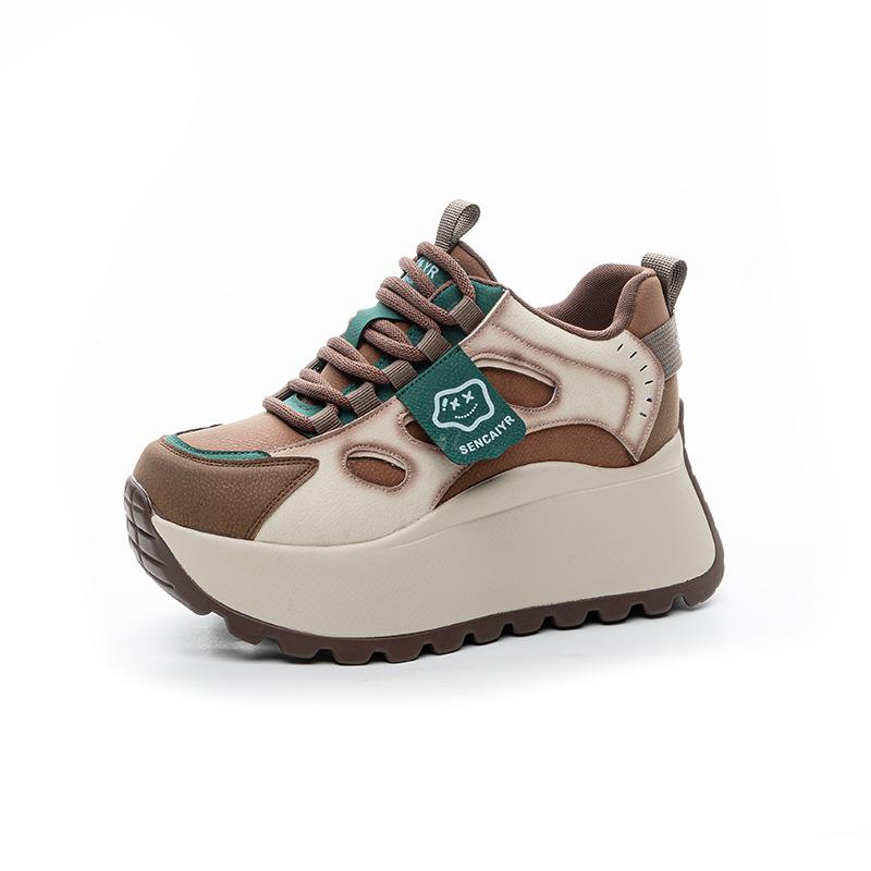Thick-soled heightening dad shoes women's popping board casual fashion versatile sports shoes small women's shoes