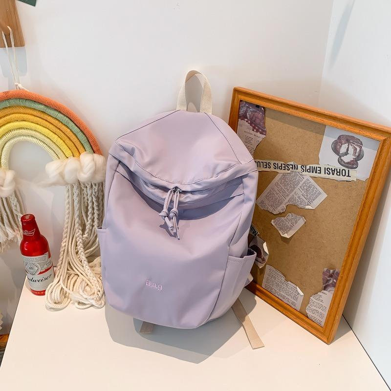 Large capacity backpack bag women's versatile summer new light small fresh foldable backpack leisure bag