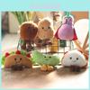 Adorable Cute Sandwich Plush Toy Keychain Hamburger Eggplant Doll Accessory
