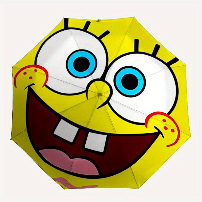 

1pc SpongeBob Face Automatic Opening/closing umbrella, Compact Travel Umbrella - - Festive Accessory, Sturdy Ribs yy250807093