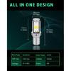 BA20D H616 COB 12W LED Aluminium Bulbs White Motorcycle Lights Bulb Backup Signal Blinker Stop Brake Tail Motorbike Light Bulbs Battery Car LED