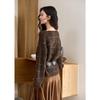 Mishow Women's Retro Wool Blend Loose Knit Sweater