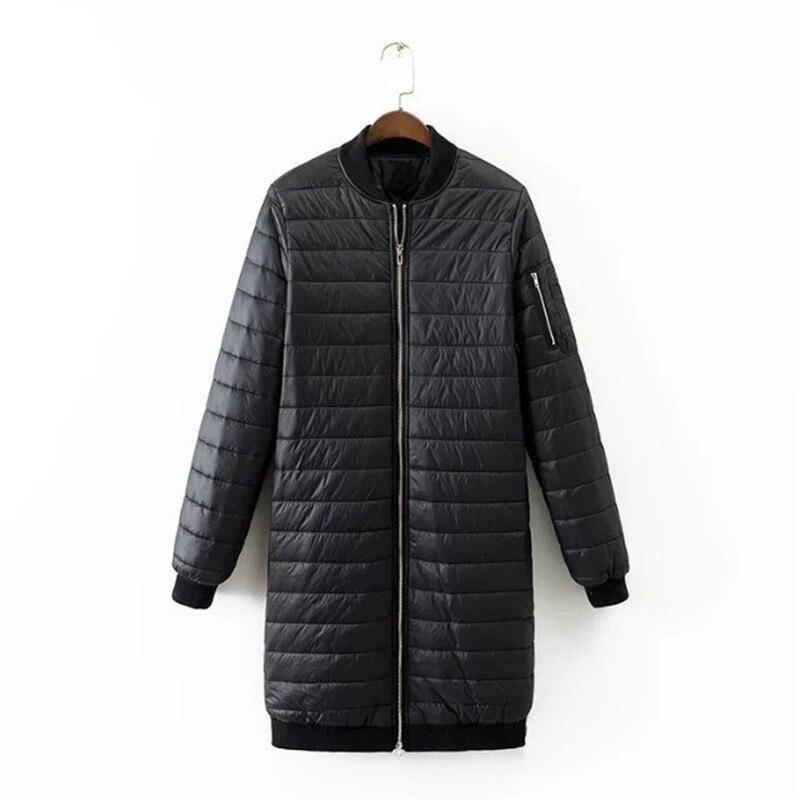 

Женское модное однотонное легкое стеганое пальто-бомбер 2022 года, ретро верхняя одежда средней длины с длинными рукавами и уличной одеждой S чёрный