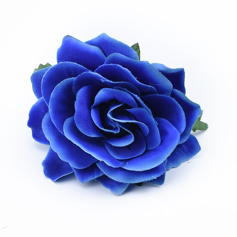 2Pcs 10CM Rose Head Wedding Flower Wall Scrapbook for Home Decor Christmas Garland Silk Flowers Bridal Brooch Artificial Flowers