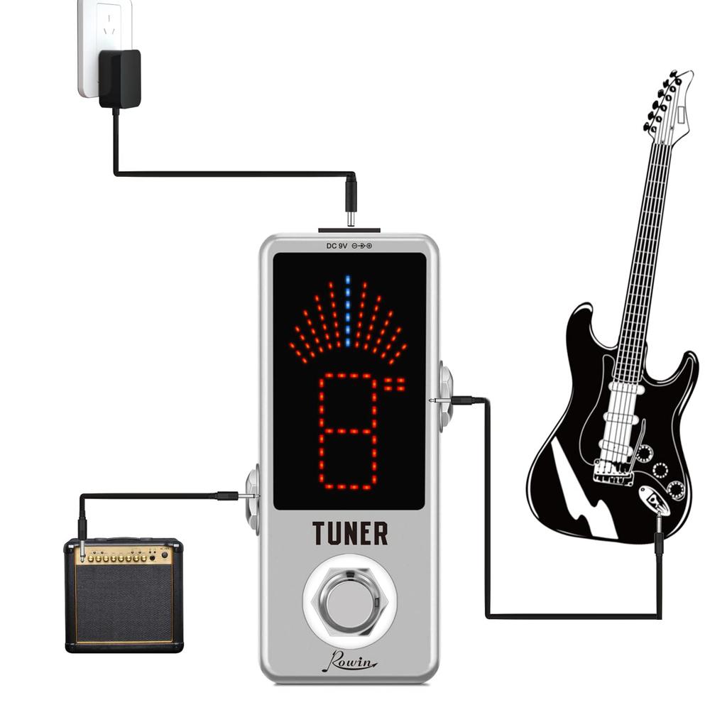 Rowin High Precision Guitar Chromatic Tuner Pedal Ture Bypass LT-910