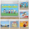 Snoopy Cartoon Theme Background, Decorative Banner for Baby, Girl or Boy's Party, Vinyl Photo Accessories, Baby Shower Gift
