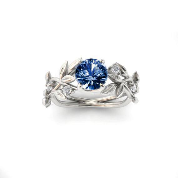 

Женский серебряный цветочный бриллиант цветок виноградный лист кольца свадебный подарок