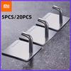 5/2PCS Heavy-duty Stainless Steel Adhesive Hook, No Need for Punching, Perfect for Towels, Clips, Practical Hooks