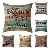 Stylish 18'' Vintage Letter Pillow Case Cushion Cover For Home Office And Sofa Decor