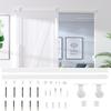 Vidaxl Sliding Door Mounting System, 183 Cm, Steel, White