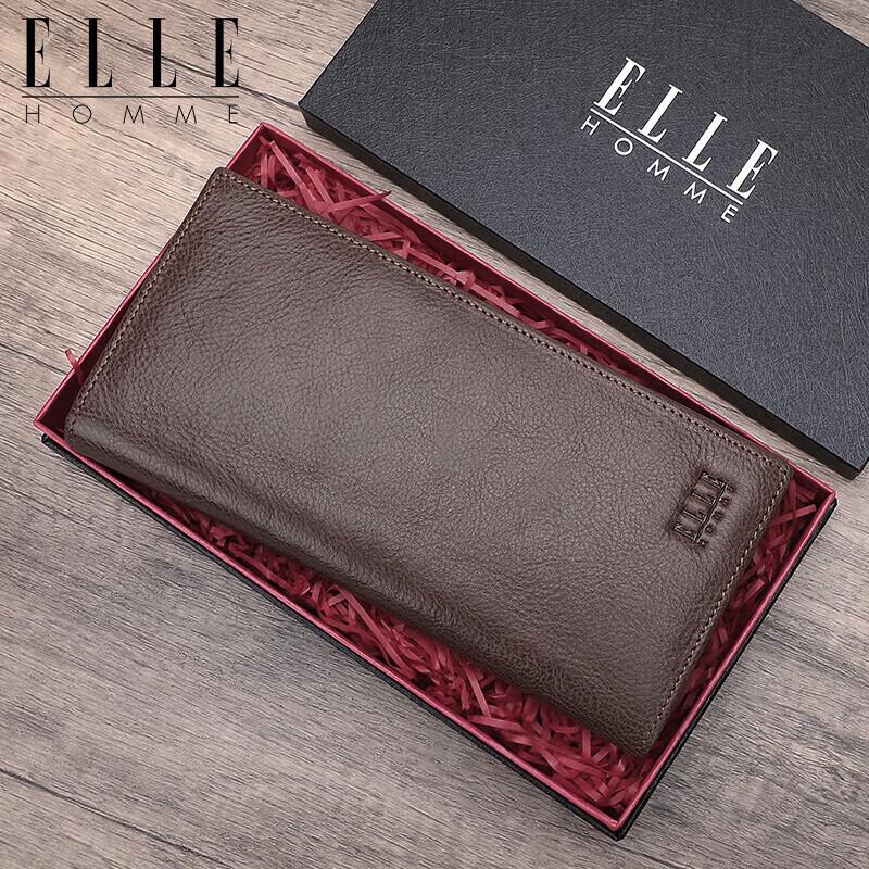 Мужской длинный бифолд-кошелек ELLE HOMME из натуральной кожи