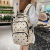 Three-Piece Bow Backpack Corduroy Backpack Student Schoolbag