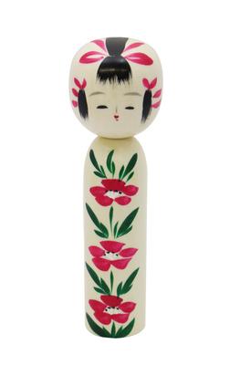 Vyrobené v Japonsku Kokeshi 15cm Tradičné Michinoku Kokeshi Japonsko, Suvenír, Bábika, (5 Slnko), Remeslo, Ručne vyrobené, Kamélia,