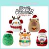 Plush Christmas Santa Claus Snowman Pillow Soft Decorative Cushion For Home Holiday