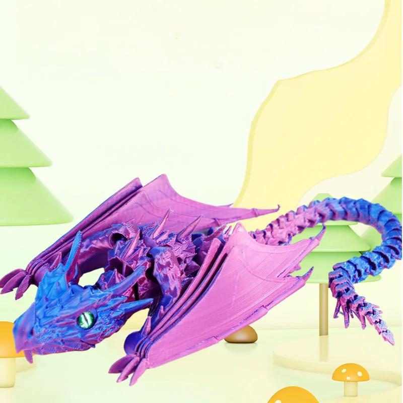 3D Printing Fire-breathing Dragon Feather Flying Dragon Joints Advanced Model Eco-friendly Material Suppleness Simulation Model