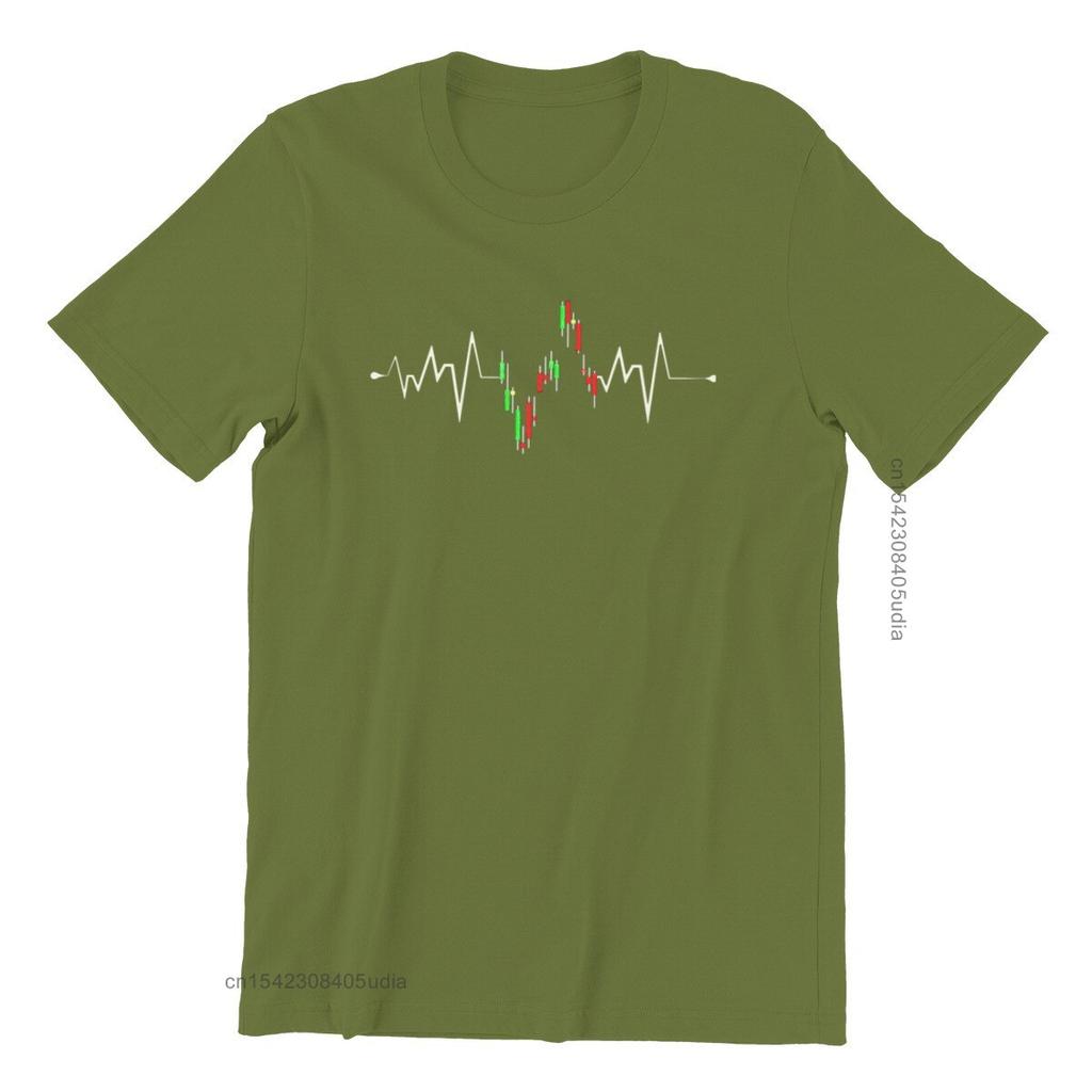 Stock Ekg Investor Trader Heartbeat Stock Market Unisex Jersey T-Shirt Printing Rife Mens Top T-Shirts Custom