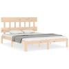 Solid Wood Bed with Headboard