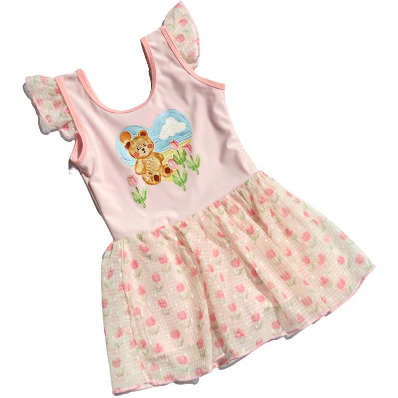 Girls' 2025 Princess One-Piece Swimsuit for Toddlers & Babies
