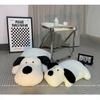 Cute Black and White Dog Plush Pillow - Soft Sleep Companion and Birthday Gift