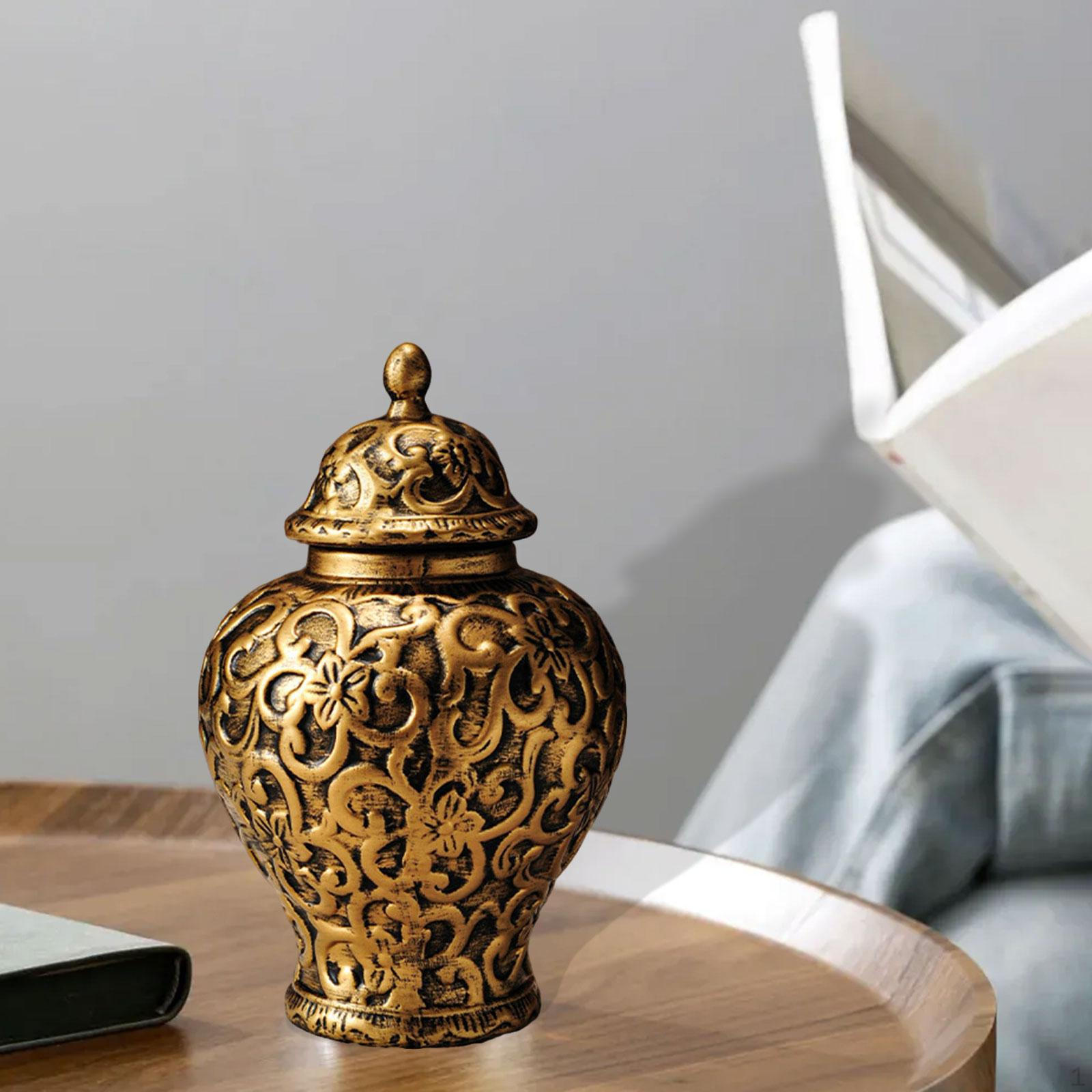 

Porcelain Ginger Jar Ceramic Flower Vase Chinese Collection Tabletop Ornament Decorative for large