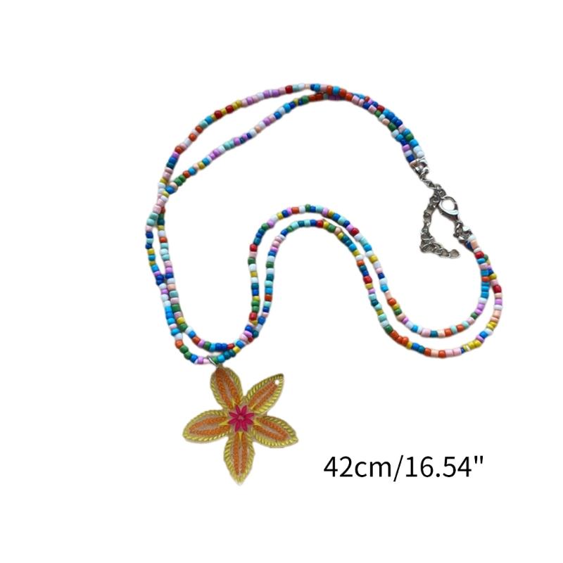 Double-layer Flower Beads Necklaces Chain Chokers Women Party Necklaces Party Jewelry Perfect Gift for Women Girls